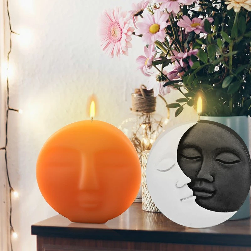 Moon Love Sun design Bee wax Candle Silicone Molds Love Face Soap Molds Handmade Ornaments Plaster Candle Mold for Candle Making, Pink
Moon Love Sun design Bee wax Candle Silicone Molds Love Face Soap Molds Handmade Ornaments Plaster Candle Mold for Candle Making, Pink
