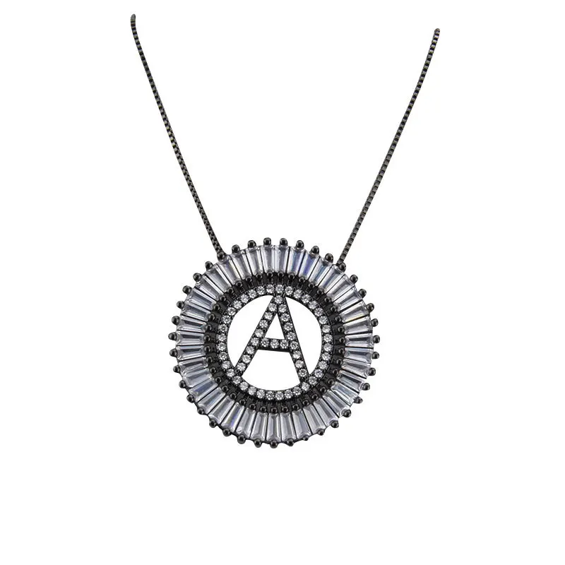 English letter necklace Simplicity copper gilded round zircon letter pendant clavicle chain necklace wholesale, Black, gold, silver, rose gold
English letter necklace Simplicity copper gilded round zircon letter pendant clavicle chain necklace wholesale, Black, gold, silver, rose gold