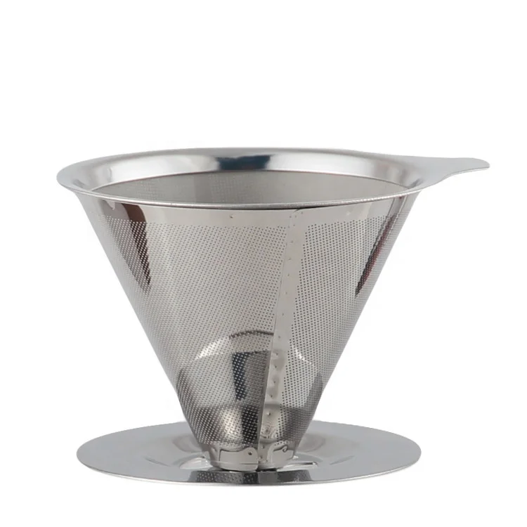 Stainless Steel Pour Over Coffee dripper Paperless Reusable 1-2 2-4 cup With Flange Plate
Stainless Steel Pour Over Coffee dripper Paperless Reusable 1-2 2-4 cup With Flange Plate