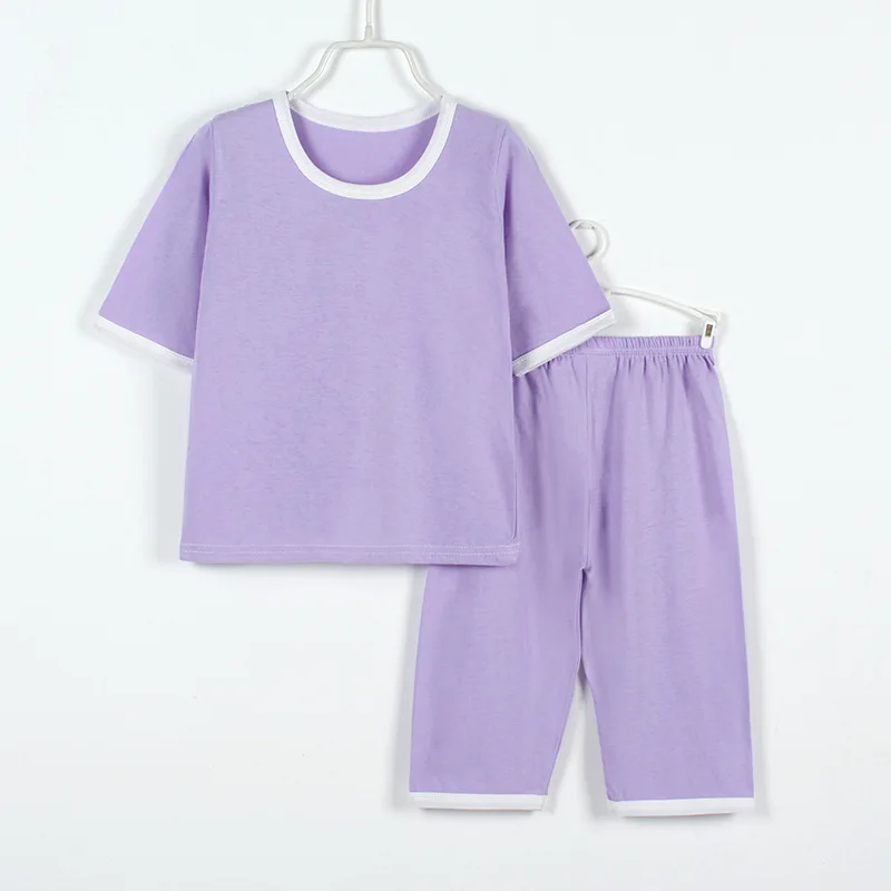 Spring and summer children's home clothing pure cotton short-sleeved suit medium and large size
Spring and summer children's home clothing pure cotton short-sleeved suit medium and large size