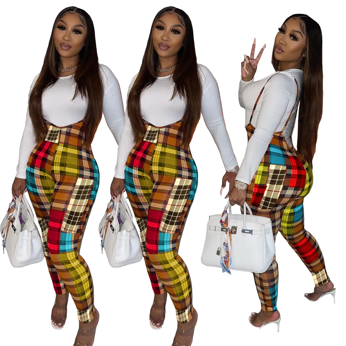 Overalls Women 2 Piece Set Clothing Plaid Suspender Rompers and Jumpsuits Boutique Two Piece Casual Set
Overalls Women 2 Piece Set Clothing Plaid Suspender Rompers and Jumpsuits Boutique Two Piece Casual Set