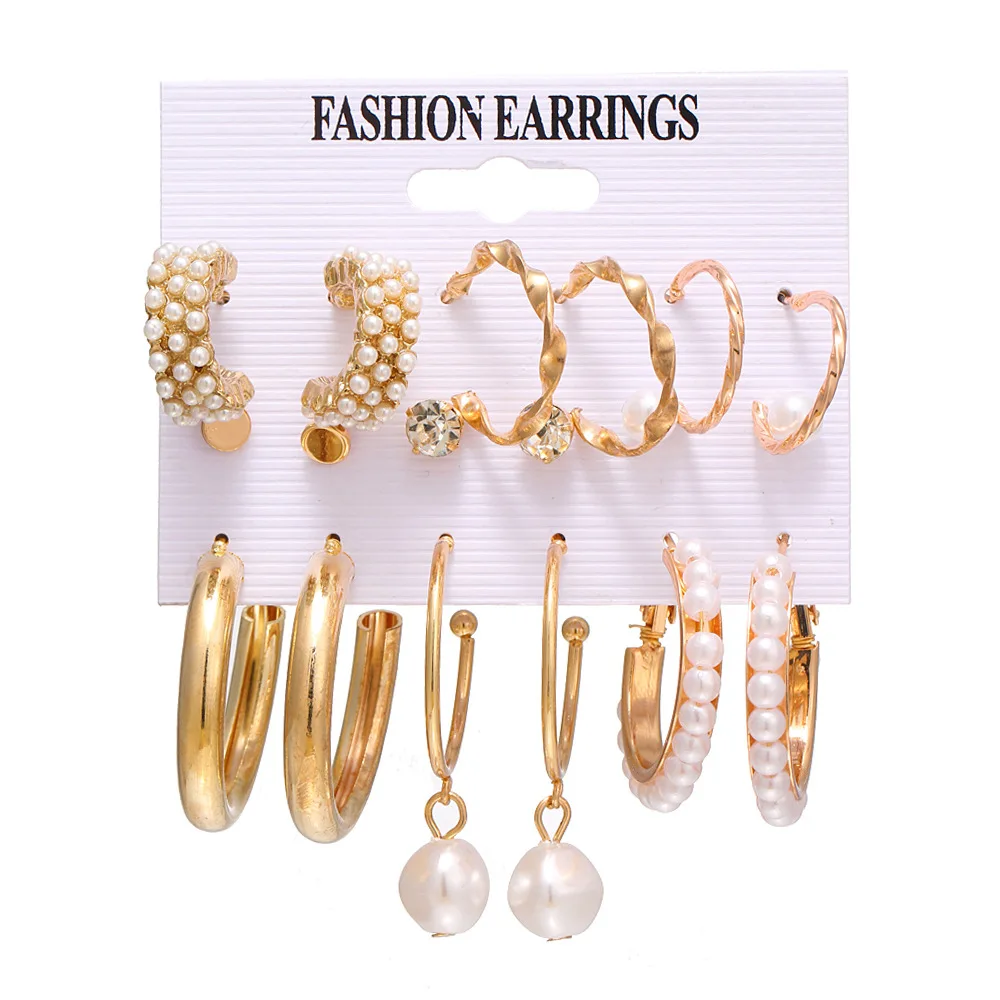 Fashion gold korean natural pearl earrings design set for women wholesale N2103050, Colors
Fashion gold korean natural pearl earrings design set for women wholesale N2103050, Colors