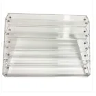 Clear Acrylic Nail Polish Rack Tabletop Riser Display Stand with Filer & Brushes Holder Cup