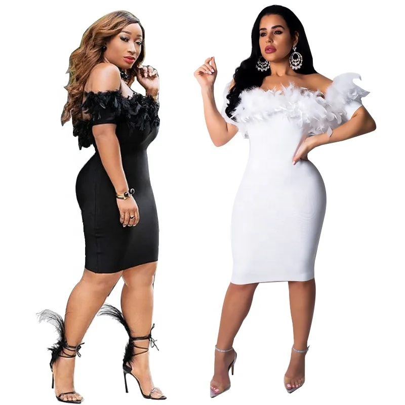 White black ostrich hair tight nightclub dress solid large size women's hot night dress tube top dress
White black ostrich hair tight nightclub dress solid large size women's hot night dress tube top dress