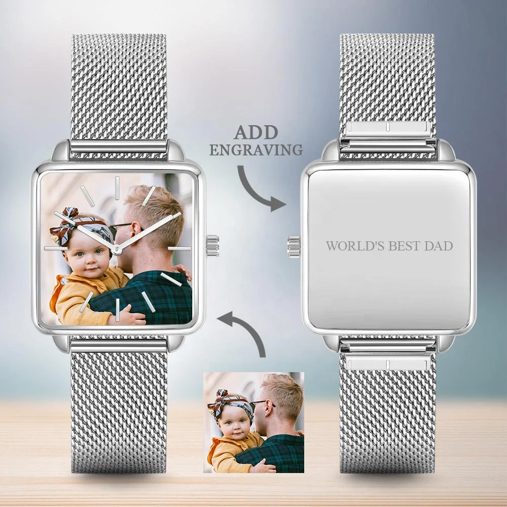 Stainless Steel Square Watch Custom Your Photo On Watch Dial Personalized Photo Watches
Stainless Steel Square Watch Custom Your Photo On Watch Dial Personalized Photo Watches