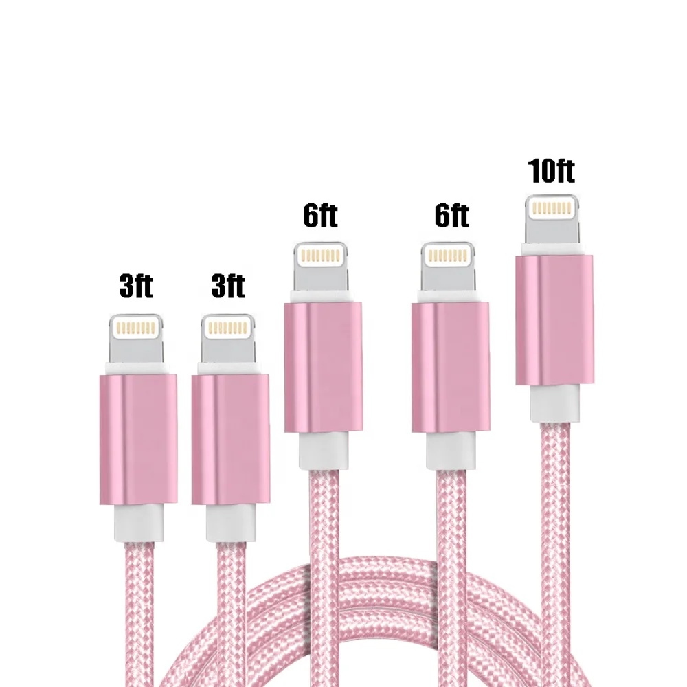 10FT Fast Charger Cable For iPhone SE/6/7/8/XS/XR/11 PRO, 3M Aluminum Nylon Braided USB Data Sync For iPhone Charging Cable, Black/gold/silver/pink/grey/custom color
10FT Fast Charger Cable For iPhone SE/6/7/8/XS/XR/11 PRO, 3M Aluminum Nylon Braided USB Data Sync For iPhone Charging Cable, Black/gold/silver/pink/grey/custom color