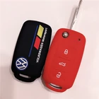 Graphic Customization Key Cover Silicone Key Case Bag Cover for Volkswagen VW Golf 7 Mk7 Skoda Key Protect Case