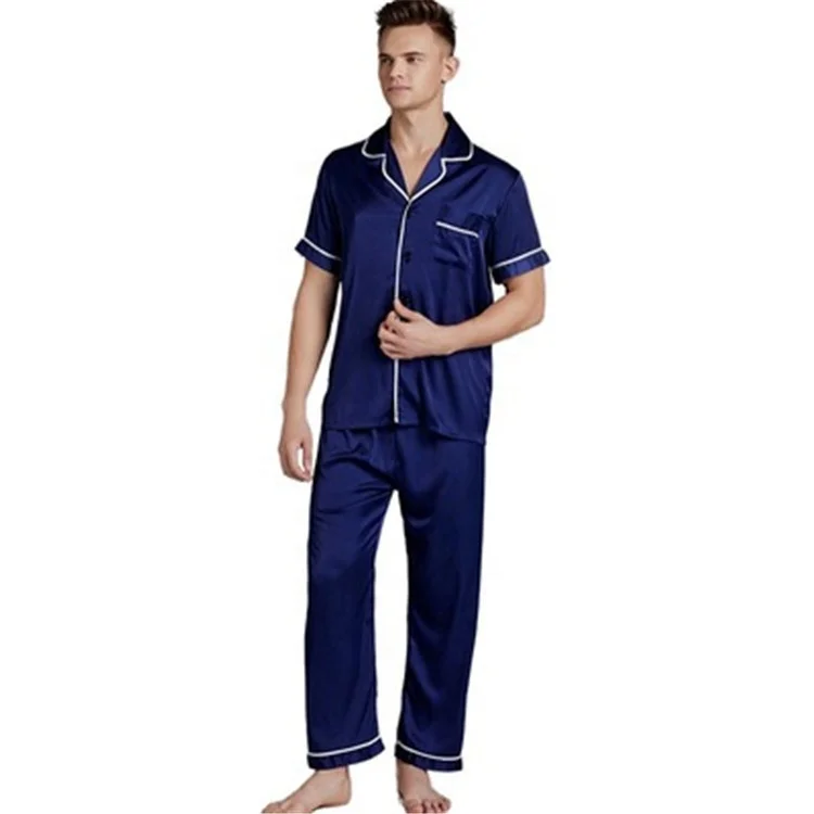Men's Satin Summer Pajamas Short Sleeved Trousers Thin Pajamas Comfortable Plus Size Pajamas Can Be Worn Outside, Picture
Men's Satin Summer Pajamas Short Sleeved Trousers Thin Pajamas Comfortable Plus Size Pajamas Can Be Worn Outside, Picture