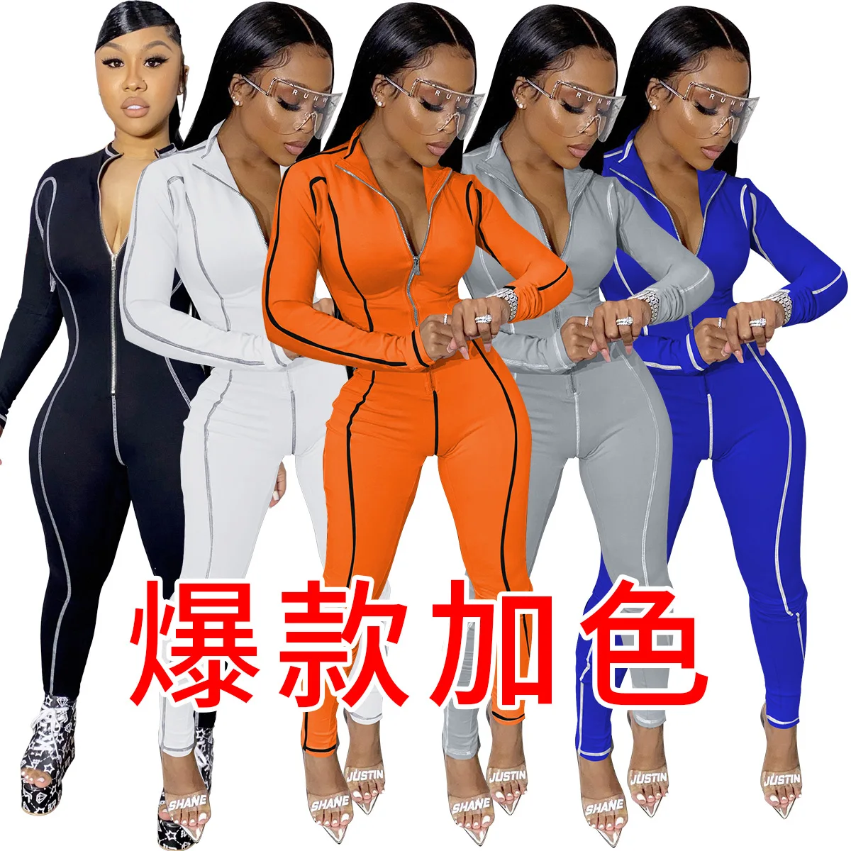 Z15 Patchwork Jumpsuits and Rompers 2021 Autumn Women Long Sleeves White Black High Waist Skinny Sexy & Club Polyester / Cotton
Z15 Patchwork Jumpsuits and Rompers 2021 Autumn Women Long Sleeves White Black High Waist Skinny Sexy & Club Polyester / Cotton