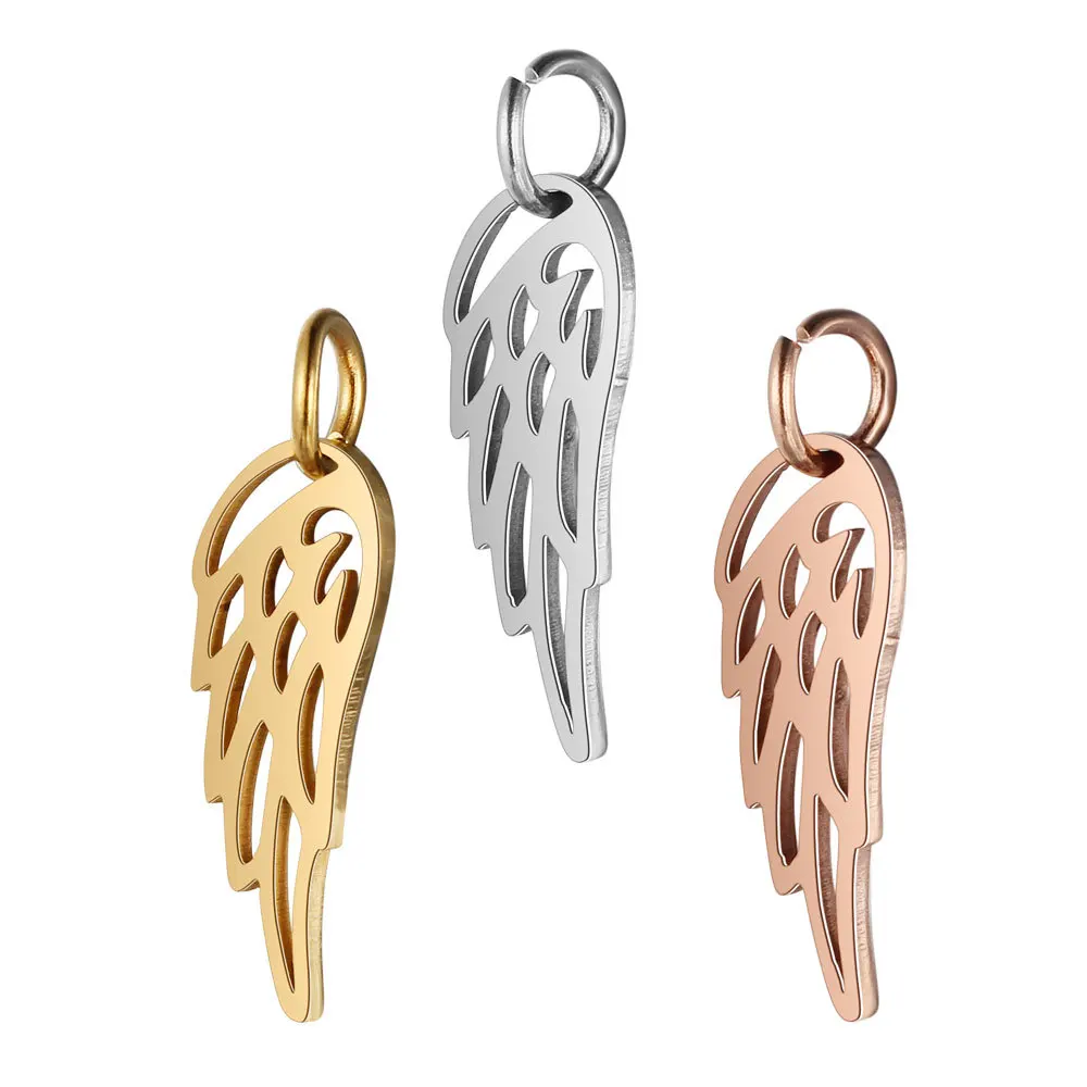 Jewelry Accessories For Bracelet Stainless Steel Metal Gold Plated Hollow Angel Wing Pendant Charm, Gold,silver,rose gold
Jewelry Accessories For Bracelet Stainless Steel Metal Gold Plated Hollow Angel Wing Pendant Charm, Gold,silver,rose gold