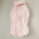 Dog Coat Factory Direct Pet Accessory Custom Pink Knitted Dog Clothes High Quality Dog Coat Puppy Cloth