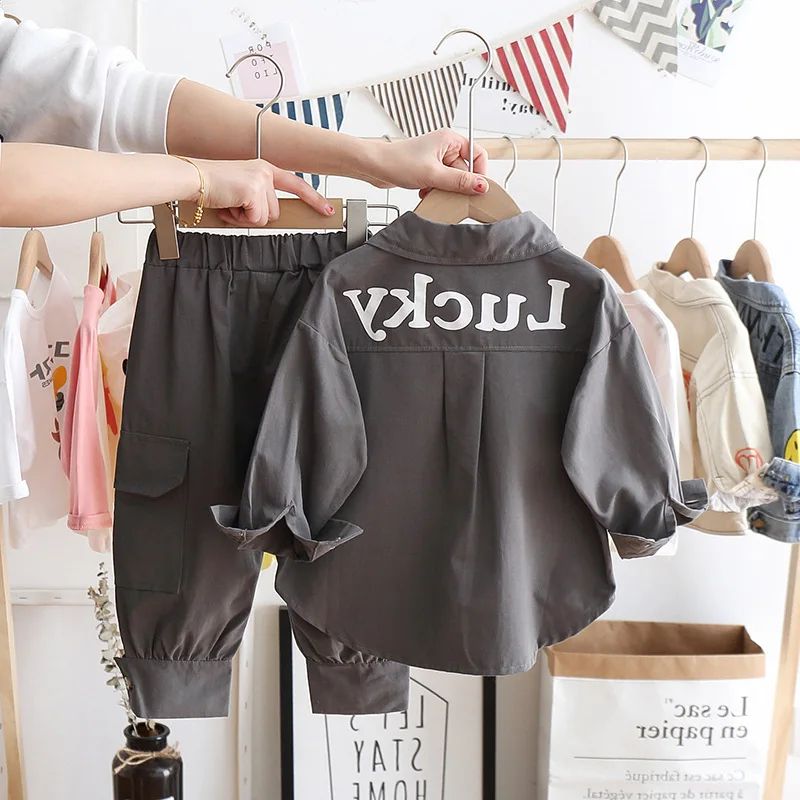 2020 Children's Autumn Boys Suits Japanese Alphabet Coat And Trousers Clothes Kids Baby Boy Clothing Sets, Picture show
2020 Children's Autumn Boys Suits Japanese Alphabet Coat And Trousers Clothes Kids Baby Boy Clothing Sets, Picture show