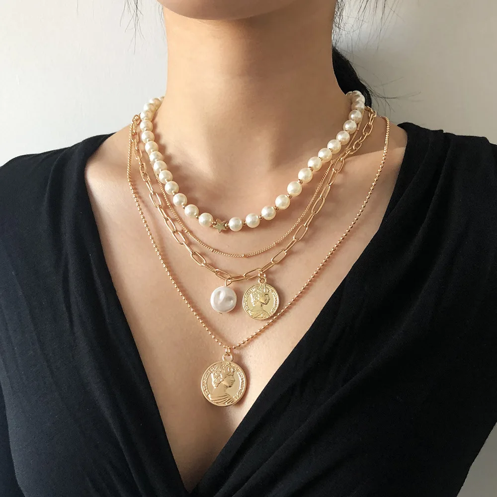New Fashion famous brand designer designed with High Quality 4 lines avatars pendant and imitate pearl fashion classicanecklace
New Fashion famous brand designer designed with High Quality 4 lines avatars pendant and imitate pearl fashion classicanecklace