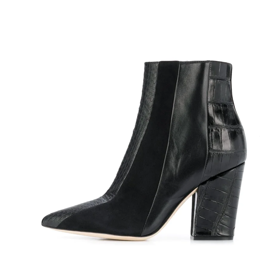 Winter Fashion Block Heels Ladies Shoes Pointy Toe Black Chunky Heels Women Ankle Boots
Winter Fashion Block Heels Ladies Shoes Pointy Toe Black Chunky Heels Women Ankle Boots