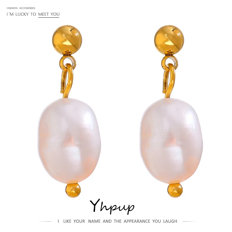 JINYOU 581 Fashion Small Gold Geometric Earrings Stainless Steel Natural Pearl Drop Earrings for Women
JINYOU 581 Fashion Small Gold Geometric Earrings Stainless Steel Natural Pearl Drop Earrings for Women
