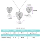 IPMIN Our Lady of Guadalupe Jewelry Set Gold Mama Earrings and necklace set Religious Jewellery Sets For Women