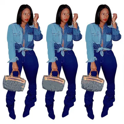 Women Jeans Tops for Ladies Color Stitching Print Work Shirt Blouse Long Sleeve Fashionable Winter Autumn Fall Top
Women Jeans Tops for Ladies Color Stitching Print Work Shirt Blouse Long Sleeve Fashionable Winter Autumn Fall Top