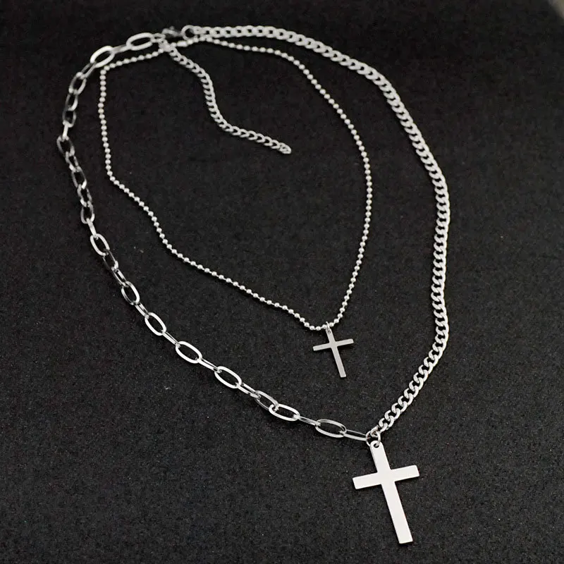 Double Stainless Steel Cross Pendant Necklace For Men Length Short Chain Fashion Hip Hop Necklace Jewelry 2021 New
Double Stainless Steel Cross Pendant Necklace For Men Length Short Chain Fashion Hip Hop Necklace Jewelry 2021 New