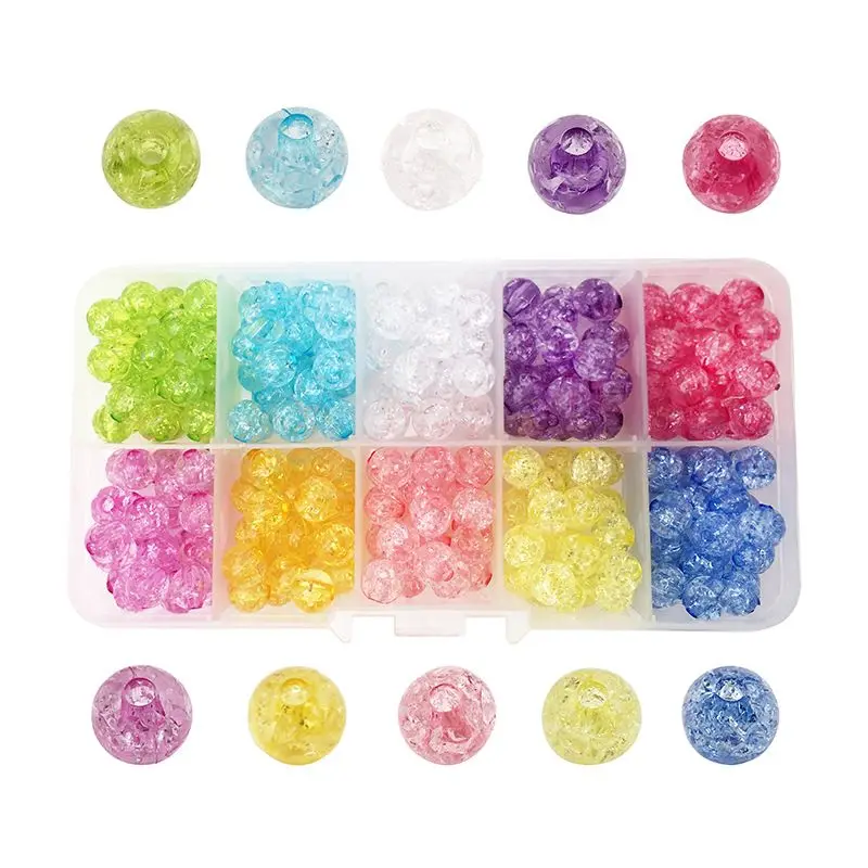 Colorful Acrylic Crystal Craked Round Ball Beads Charm Kit Set fit Jewelry Bracelet Spacer Beads, Metallic color
Colorful Acrylic Crystal Craked Round Ball Beads Charm Kit Set fit Jewelry Bracelet Spacer Beads, Metallic color