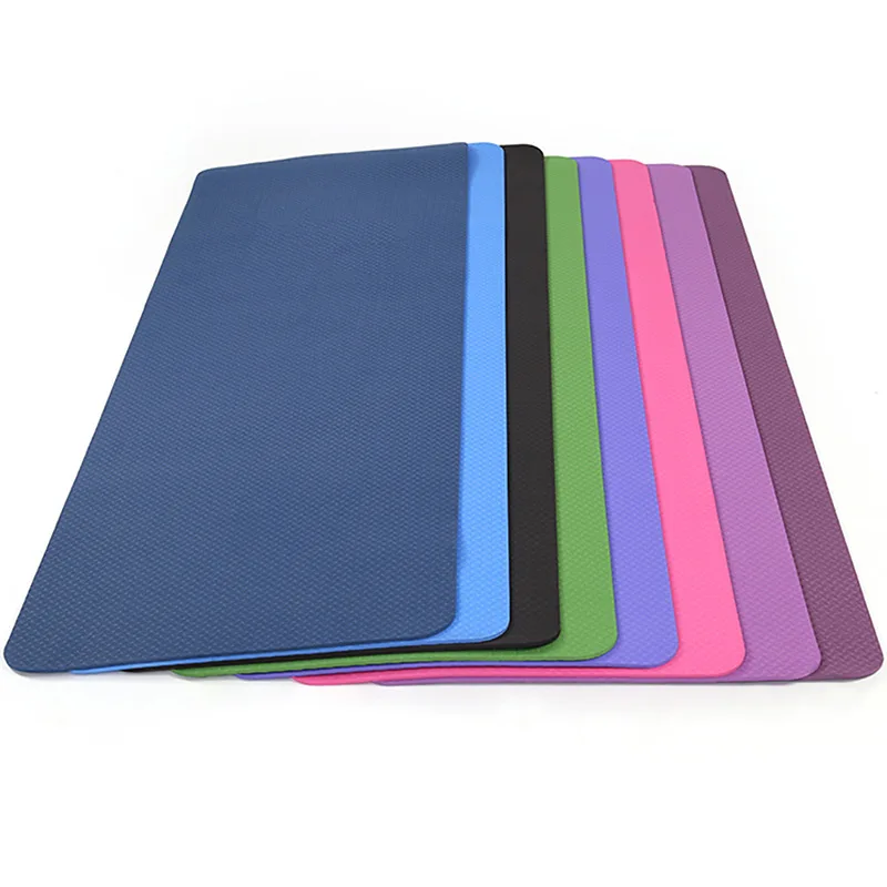 183x61cm 6mm wholesale anti slip non-slip 2 layer custom best price logo printed double layer tpe yoga mat, Customized
183x61cm 6mm wholesale anti slip non-slip 2 layer custom best price logo printed double layer tpe yoga mat, Customized