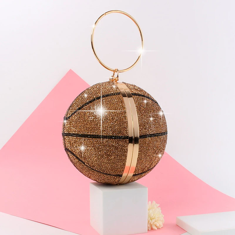 Drop Shipping Hot Selling Women Bag Bling Gold Crystal Rhinestone Basketball Chain Purse Handbags Wholesale
Drop Shipping Hot Selling Women Bag Bling Gold Crystal Rhinestone Basketball Chain Purse Handbags Wholesale