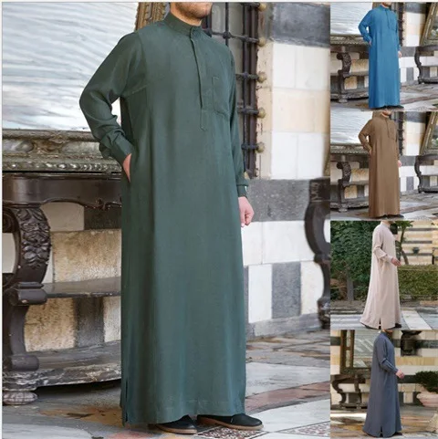 Hot sale Muslim Arab Middle East silk robe with embroidered collar men dubai islamic clothing men, Black,white,beige,red
Hot sale Muslim Arab Middle East silk robe with embroidered collar men dubai islamic clothing men, Black,white,beige,red