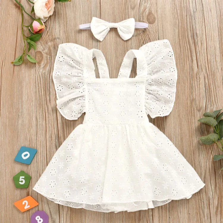 2021 Summer New Pure White Baby Rompers Sling Hollow Sleeveless Girls Dress, Picture color
2021 Summer New Pure White Baby Rompers Sling Hollow Sleeveless Girls Dress, Picture color