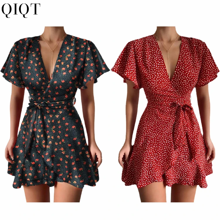 Good Quality V Neck Belt Double Flounces Casual Dresses Women Club Sexy Mini Dresses Spring Clothings For Women
Good Quality V Neck Belt Double Flounces Casual Dresses Women Club Sexy Mini Dresses Spring Clothings For Women