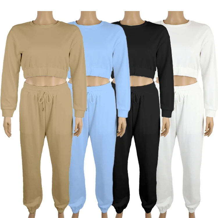 Fall 2021 Fashion Trendy Womens Clothing Set Crewneck Pullover Sweatshirts Crop Top With Jogers Set
Fall 2021 Fashion Trendy Womens Clothing Set Crewneck Pullover Sweatshirts Crop Top With Jogers Set