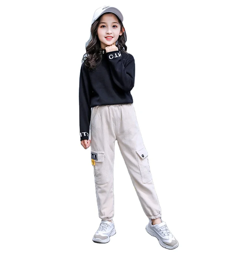 Girls' corduroy pants, children's autumn clothing, children's casual labeling KK trousers
Girls' corduroy pants, children's autumn clothing, children's casual labeling KK trousers