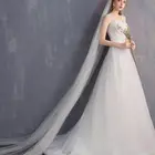 #10014 2020 simple tulle minimalist princess a line wedding dress