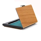 Card Holder 2020 Custom Visiting Men Business Aluminium Case Wallet Wood Name Card Holder
