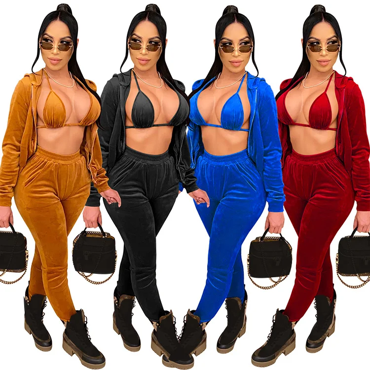 2021 New Arrivals Clubwear Jogging Sports Suit Gold Velvet Jacket And Pants Suit Women'S Three Piece Suit, Customized color
2021 New Arrivals Clubwear Jogging Sports Suit Gold Velvet Jacket And Pants Suit Women'S Three Piece Suit, Customized color