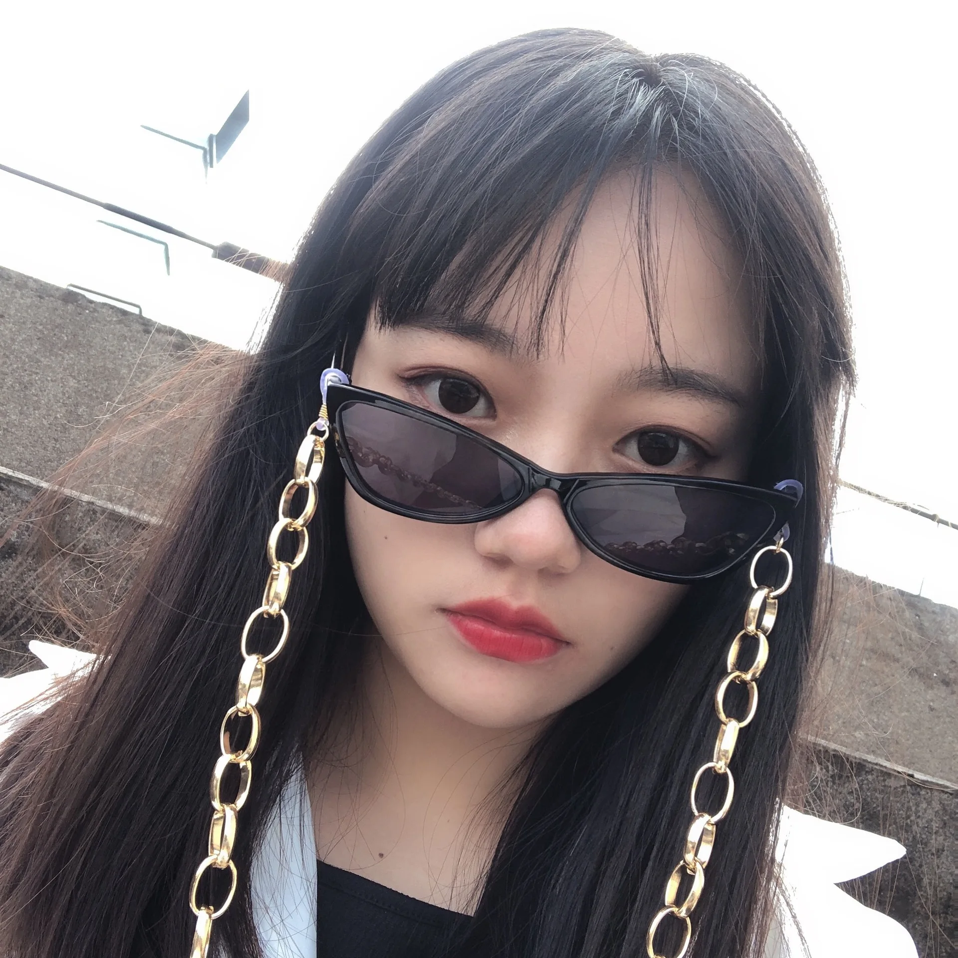 Personality fashion punk O chain geometric accessories simple oval handmade chain glasses chain (SK1184), As picture
Personality fashion punk O chain geometric accessories simple oval handmade chain glasses chain (SK1184), As picture