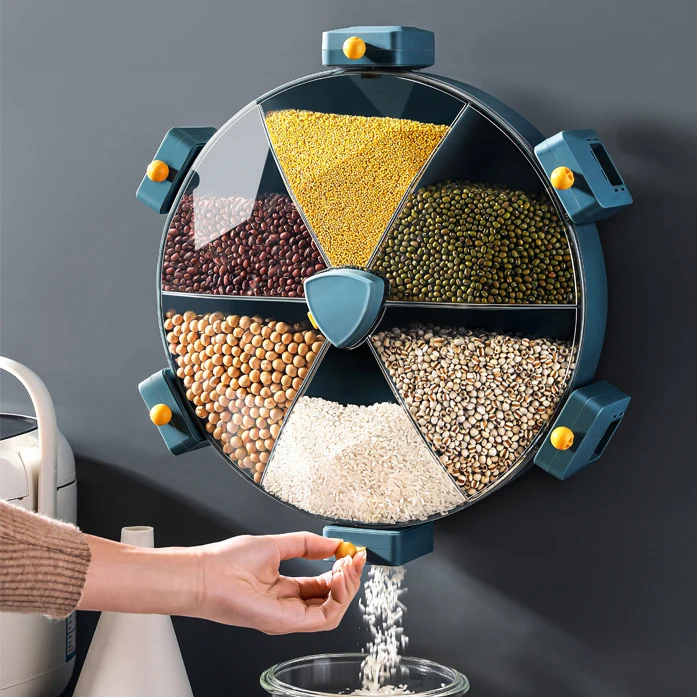 High Quality Wall-mounted Kitchen Storage Grain Storage Box Food Dispenser Container
High Quality Wall-mounted Kitchen Storage Grain Storage Box Food Dispenser Container