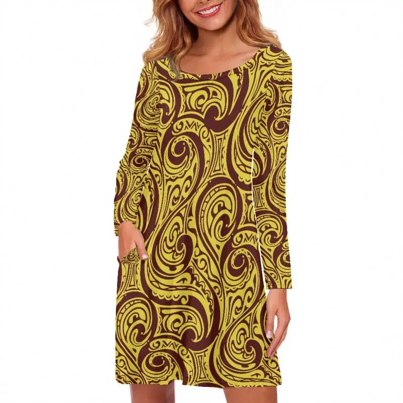 Dropshipping Polynesian Tribal Plus Size Casual Ladies Dress Vintage Floral Custom Dress With Pocket Fashion Women Party Dress, Customized color
Dropshipping Polynesian Tribal Plus Size Casual Ladies Dress Vintage Floral Custom Dress With Pocket Fashion Women Party Dress, Customized color