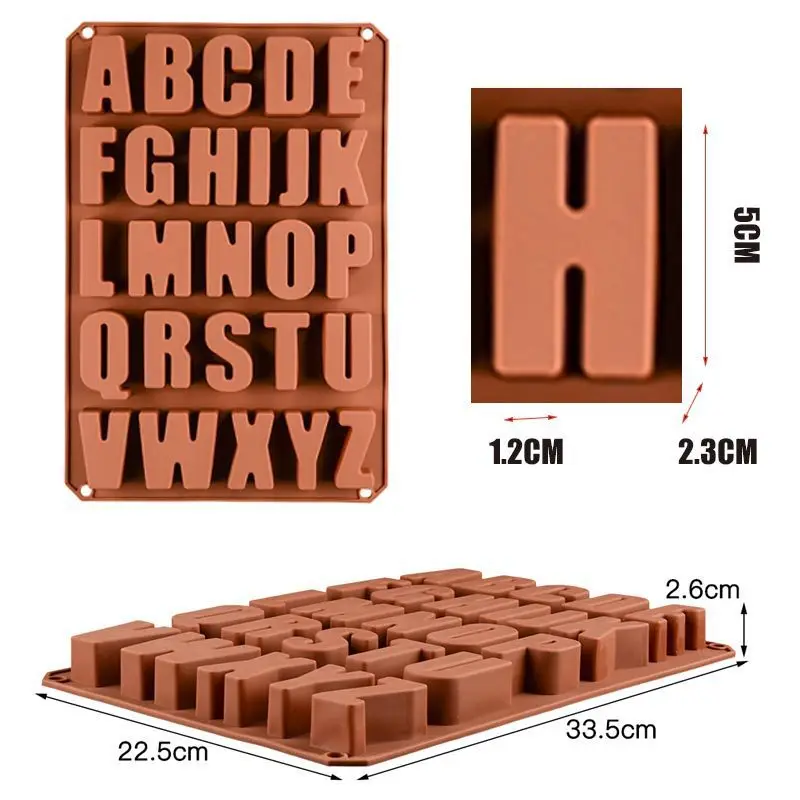 26 hole English alphabet letter silicone chocolate ice cube fondant cake mold baking tool, As picture
26 hole English alphabet letter silicone chocolate ice cube fondant cake mold baking tool, As picture