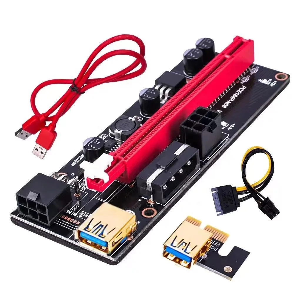 High Efficiency 6 Pin Power Port PCIE Ver 009S Riser Card PCI-E X1 to X16 Extension Adapter for Graphics Cards
High Efficiency 6 Pin Power Port PCIE Ver 009S Riser Card PCI-E X1 to X16 Extension Adapter for Graphics Cards