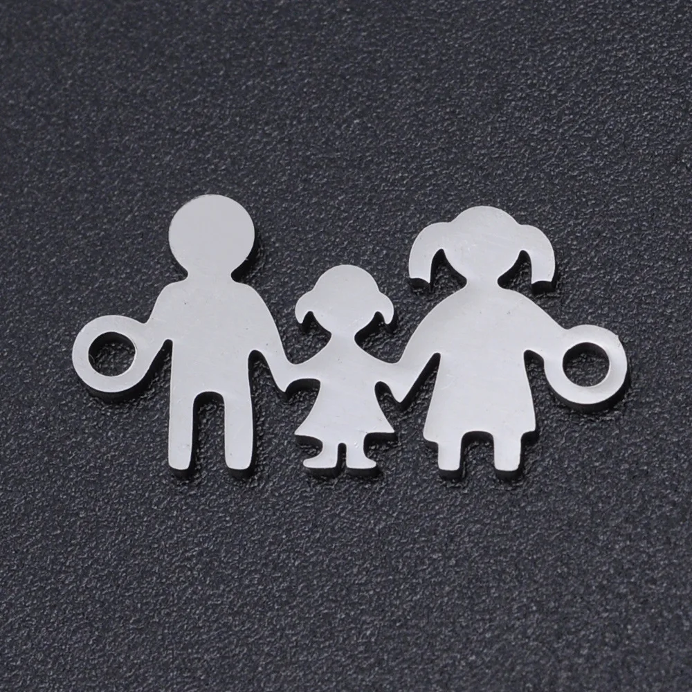 Stainless Steel 5Pcs/Bag Happiness Family Charm Connector Polished Stainless Pendant For Diy Jewelry Making
Stainless Steel 5Pcs/Bag Happiness Family Charm Connector Polished Stainless Pendant For Diy Jewelry Making