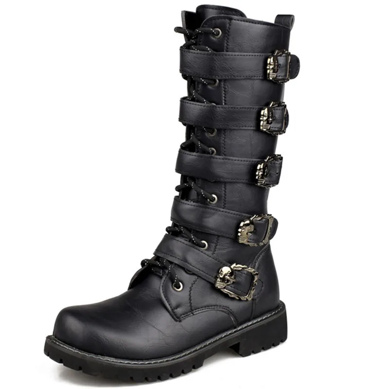 Dropshipping Custom Logo Men's Motorcycle High Boots Metal Buckle Outdoor Ankle Shoes Men Fashion Punk Style Chunky Boot
Dropshipping Custom Logo Men's Motorcycle High Boots Metal Buckle Outdoor Ankle Shoes Men Fashion Punk Style Chunky Boot