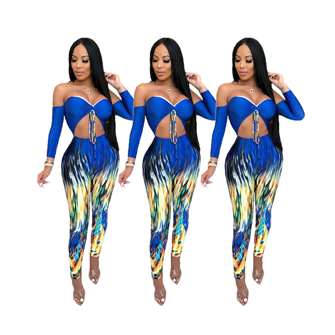 2021 New European and American Fashion Women's Clothing Sleeves Wrapped Chest Printed Tight Sexy Jumpsuit, Picture
2021 New European and American Fashion Women's Clothing Sleeves Wrapped Chest Printed Tight Sexy Jumpsuit, Picture