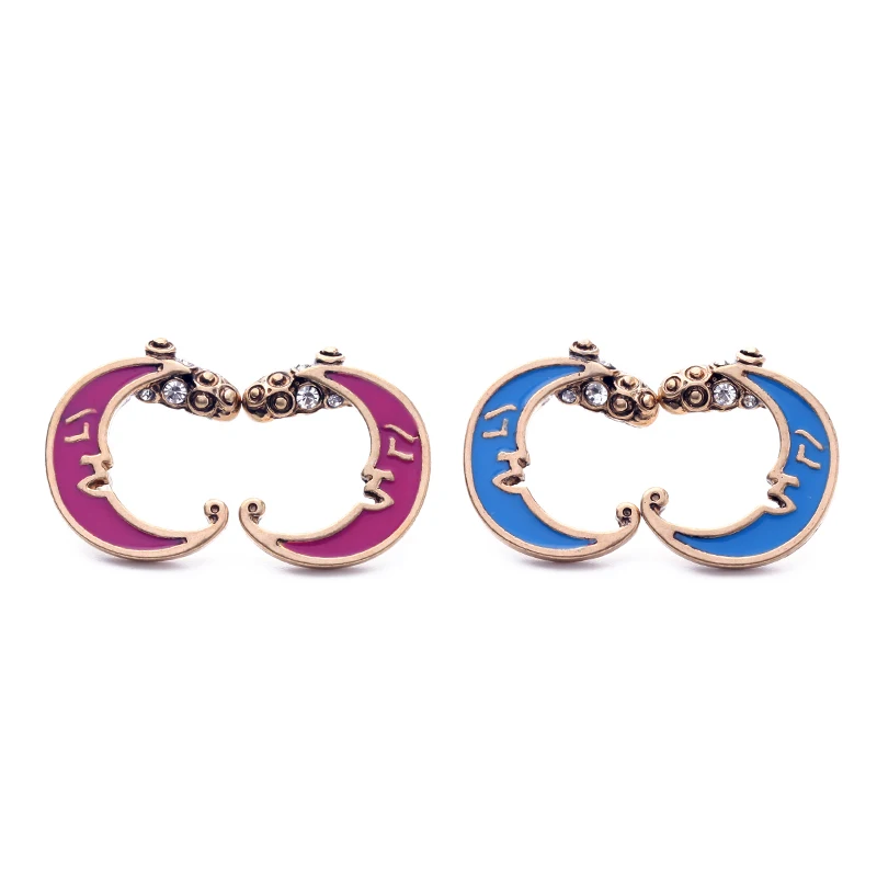 ed00717b 2020 Simple Fashion Blue Pink Enamel Moon Face Shape Crystal Jewelry Gold Fashion Stud Earrings For Women
ed00717b 2020 Simple Fashion Blue Pink Enamel Moon Face Shape Crystal Jewelry Gold Fashion Stud Earrings For Women