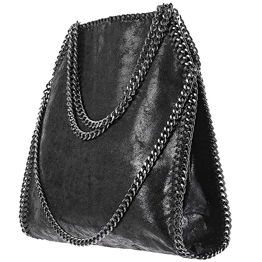 Mature Women Big Shoulder Bag Chains Eco-Leather RPET PU material handbag huge capacity influencer type with chain decoration
Mature Women Big Shoulder Bag Chains Eco-Leather RPET PU material handbag huge capacity influencer type with chain decoration