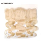 Virgin Brazilian Human Hair With Blonde Body Wave Lace Closure 13*4, #613 Virgin Hair With Swiss Lace Closure