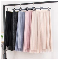 Bright Silk Pleated tulle midi Skirt Woman korean fashion Skirt Long befree boho Skirt womens tutu skirts
Bright Silk Pleated tulle midi Skirt Woman korean fashion Skirt Long befree boho Skirt womens tutu skirts