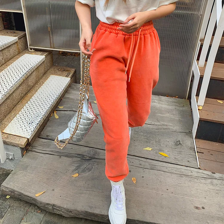 Fall Winter Wholesale Women Cotton High Waist Plain Jogger Orange Sweat Pants Drawstring Custom Sweatpants With Pocket, Orange black green
Fall Winter Wholesale Women Cotton High Waist Plain Jogger Orange Sweat Pants Drawstring Custom Sweatpants With Pocket, Orange black green