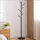 Vlush European Metal Black White Free Standing Tree Home Coat Rack with Living Room Bedroom