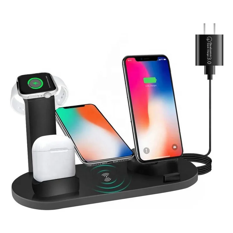 2021 New Product Qi Fast Wireless Charger 4 In 1 10W Wireless Charging Stand For Mobile Phones For Headphone For Smart watch, White, black, silver
2021 New Product Qi Fast Wireless Charger 4 In 1 10W Wireless Charging Stand For Mobile Phones For Headphone For Smart watch, White, black, silver