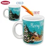 Hot sale high quality 11oz Merry Christmas change color mug for quick delivery