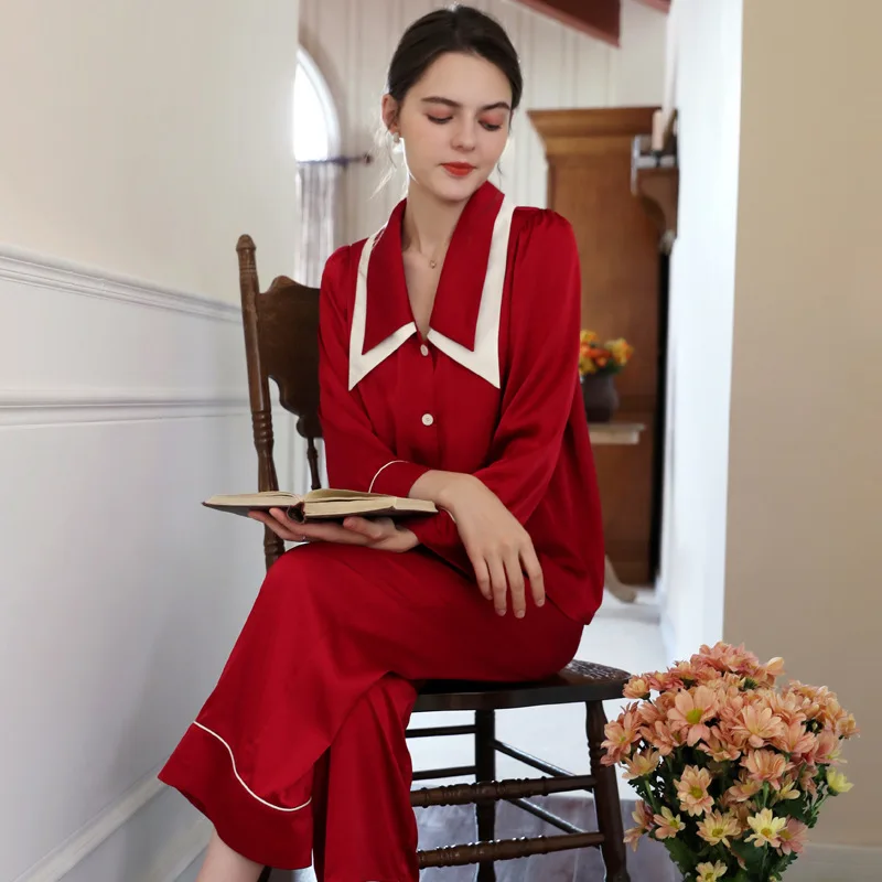 Dropping shipping wholesale women Pajamas Set summer Satin Loungewear Button-Down Silk long sleeve Pajama Sleepwear
Dropping shipping wholesale women Pajamas Set summer Satin Loungewear Button-Down Silk long sleeve Pajama Sleepwear